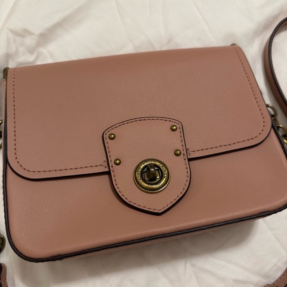 Lauren Ralph Lauren Blush Pink Turnlock Crossbody Bag – Chain Strap - Picture 2 of 6